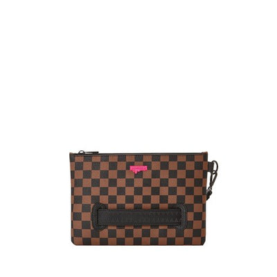 SPRAYGROUND PINK DRIPPIN SHARKS CROSS-OVER CLUTCH