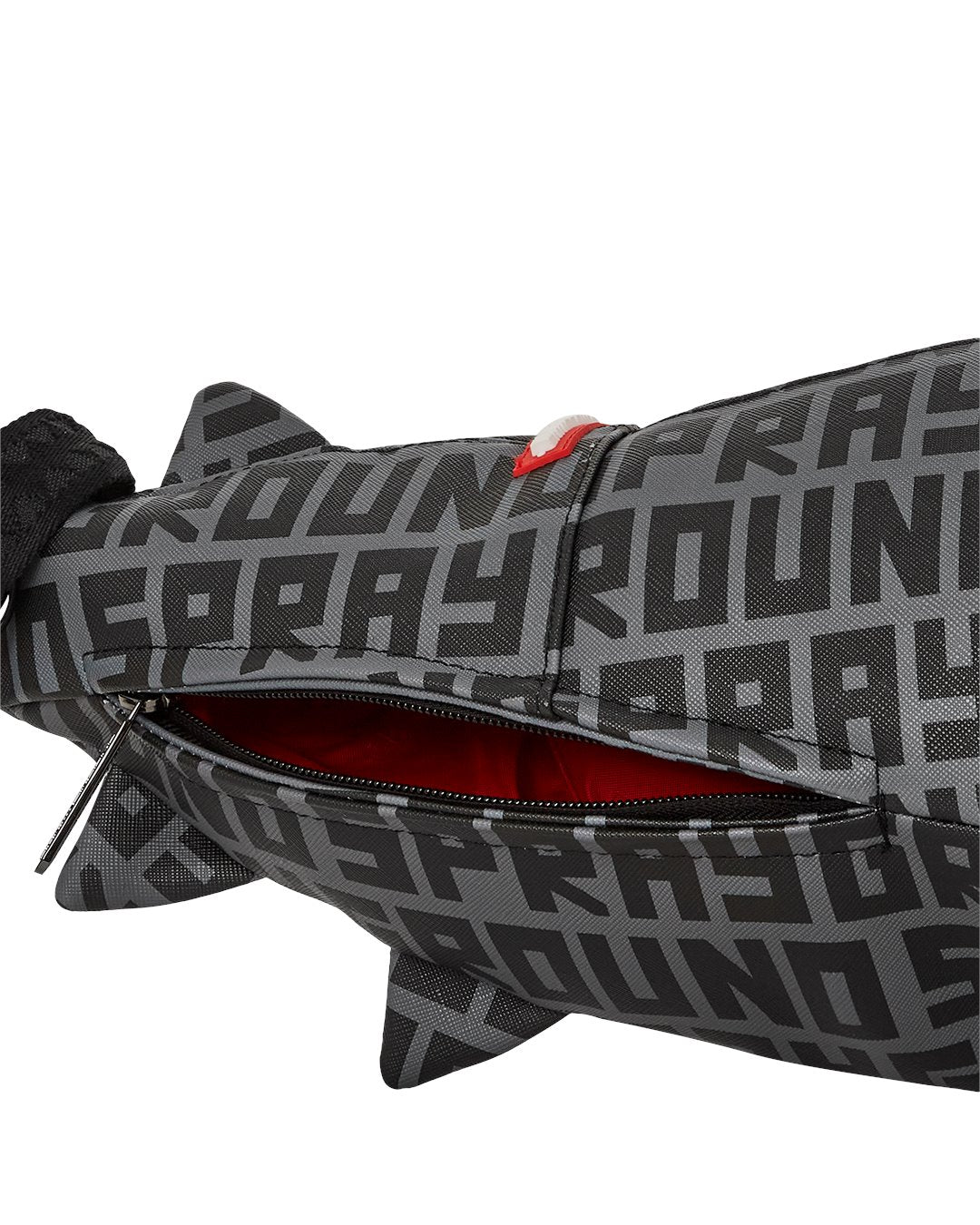 SPLIT INFINITY CHECK SHARK-SHAPED-DUFFLE