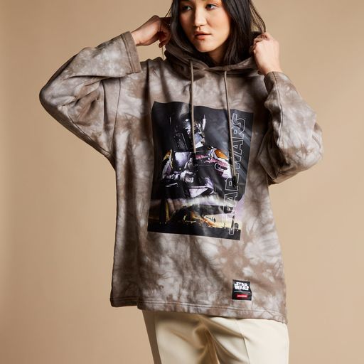 SPRAYGROUND MANDALORIAN HOODIE PULLOVER BROWN