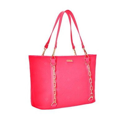 PINK EMBOSSED TOTE