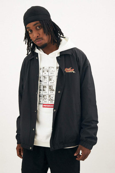 SPRAYGROUND JACKET STREET FIGHTER VILLIANS ON THE RUN BLACK