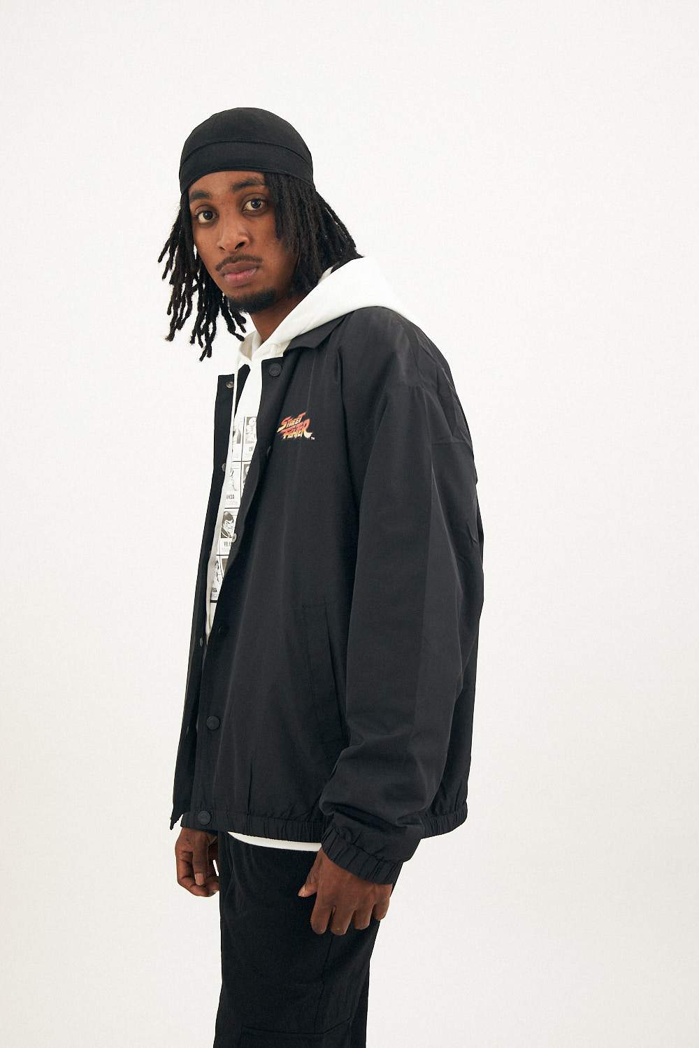SPRAYGROUND JACKET STREET FIGHTER VILLIANS ON THE RUN BLACK