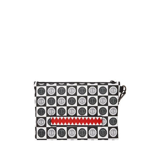 SPRAYGROUND RON ENGLISH POODLE CHECK CROSS-OVER CLUTCH