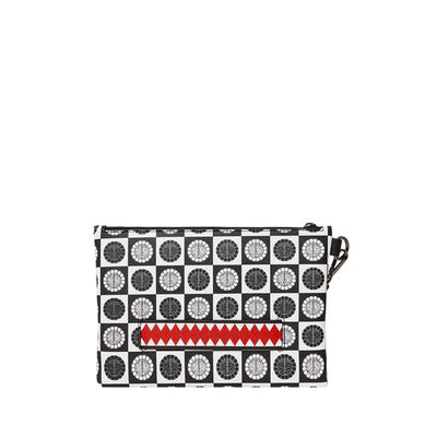 SPRAYGROUND RON ENGLISH POODLE CHECK CROSS-OVER CLUTCH
