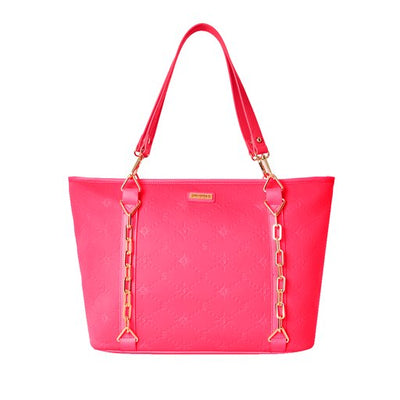 PINK EMBOSSED TOTE