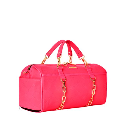 SPRAYGROUND PINK EMBOSSED DUFFLE