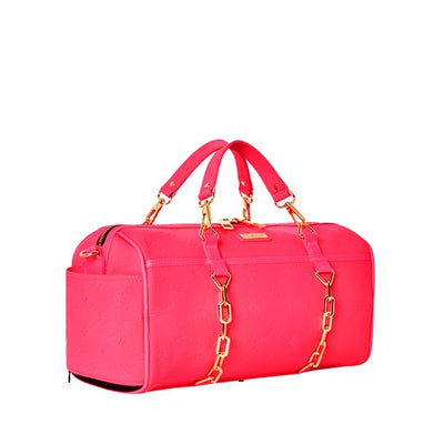 SPRAYGROUND PINK EMBOSSED DUFFLE