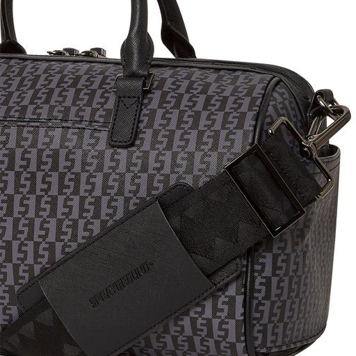 SPRAYGROUND MONEY CHECK GREY MINI DUFFLE